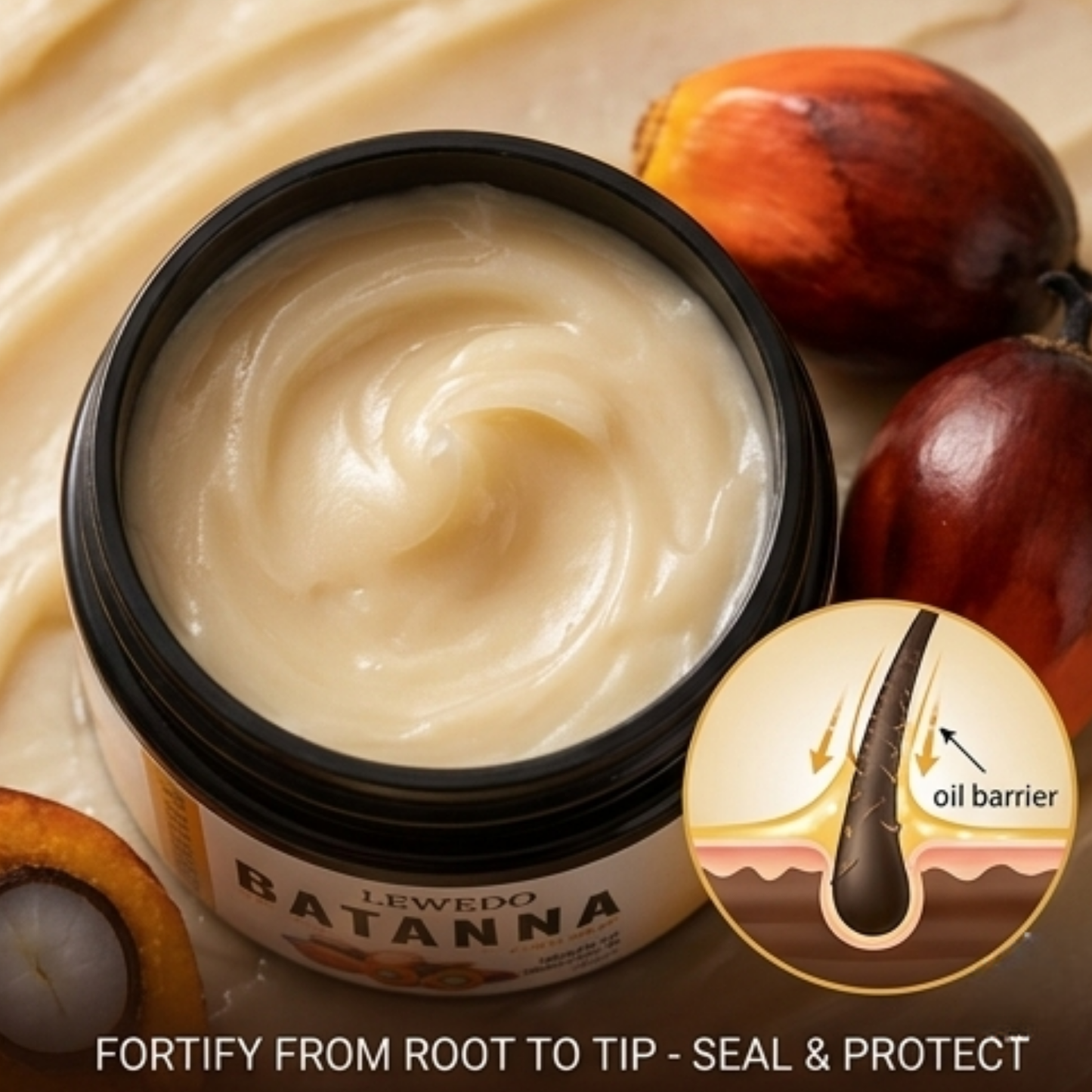 100% Pure Batana Hair Growth Oil | Natural Treatment to Reduce Hair Loss & Damage Repair